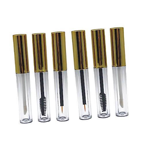 HONMEET 6stücke Leere Makeup Fläschchen Mit Goldenem Deckel Für Lip Gloss Eyeliner Und Wimpernbürsten Vielseitige Verpackung Für Kosmetik Und Schönheitspflege von HONMEET