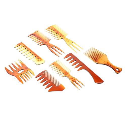 HONMEET 8stücke Teiliges Set -haarkämmen Hitzebeständige Antistatische Frisierkämme Für Männer Für Salon Und Zuhause Für Dickes Und Lockiges Haar von HONMEET