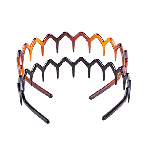 HONMEET 8 Stück Einfache Gewellte Haarreifen Rutschfeste Kopfreifen Schickes Stirnband Für Damen Und Herren von HONMEET