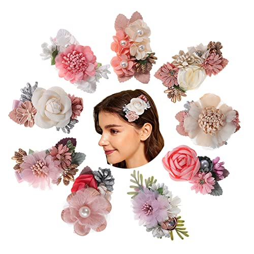 HONMEET 9stücke Teiliges Von Blumen-haarclips Für Damen Künstliche Haarspangen Im Boho-stil Für Strand Urlaub Und Tägliches Styling Haaraccessoires Mit Floralen Verzierungen von HONMEET