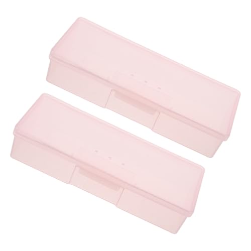 HONMEET 2 Stück Nagelwerkzeuge Aufbewahrungsset Tragbare Maniküre Organizer Multifunktionale Kunststoff Nagelbox Organizer Für Künstliche Nägel Nagelzubehörhalter Für Reisen von HONMEET