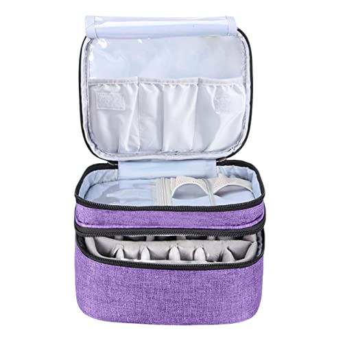 HONMEET Aufbewahrungstasche Für Nagellack Mit Fächern Halter Für Ätherische Öle Tragbare Organizer-Tasche Aus Verdickt Oxford Make-up Und Co von HONMEET