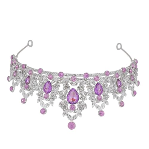 HONMEET Barock Braut Tiara Silber mit Strass Hochzeit Haarschmuck Damen Festliche Accessoires für Hochzeiten Geburtstage Cosplay von HONMEET
