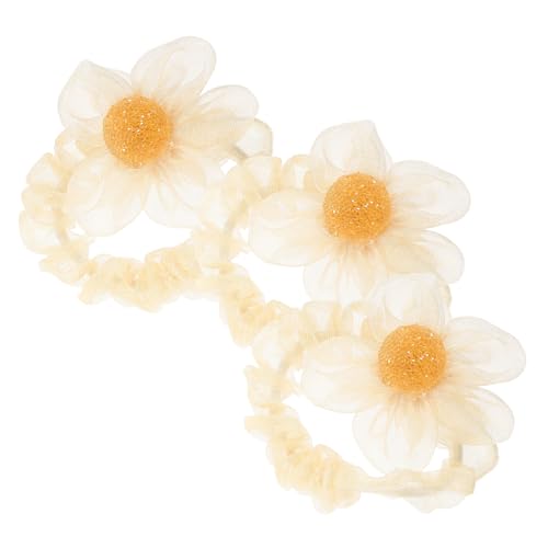 HONMEET 3er Satz Haarschmuck Mit Blumen Netz-haarringe Einfache Haarseile Kopf-schmuck Für Damen von HONMEET