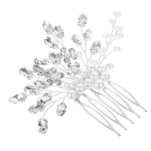 HONMEET Rhinestone Haarspange Für Hochzeiten Und Partys Handgefertigte Perlen Und Strass Haarschmuck Haaraccessoire Für Bräute Und Brautjungfern Stilvolle Frisuren Für Besondere von HONMEET