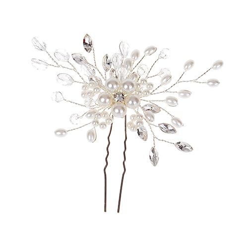 HONMEET Braut Haarschmuck Goldene Perlenhaarnadel Haarspangen Für Hochzeit Damen Haaraccessoires Hochzeitskopfschmuck von HONMEET