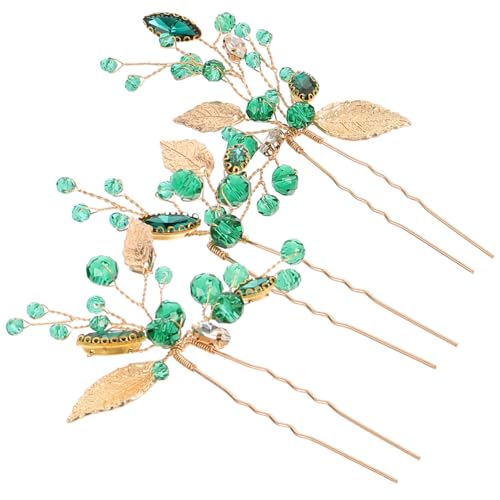 HONMEET 3er Satz Kristall Haarnadeln U-förmig Brautschmuck Hochzeit Kopfschmuck von HONMEET