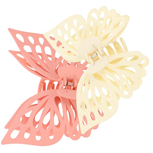 HONMEET 2 Stücke Große Schmetterlings Haarklammern für Haarklipps für Dickes und Leichte und Elastische Haarspangen Haar Accessoires für Mädchen von HONMEET