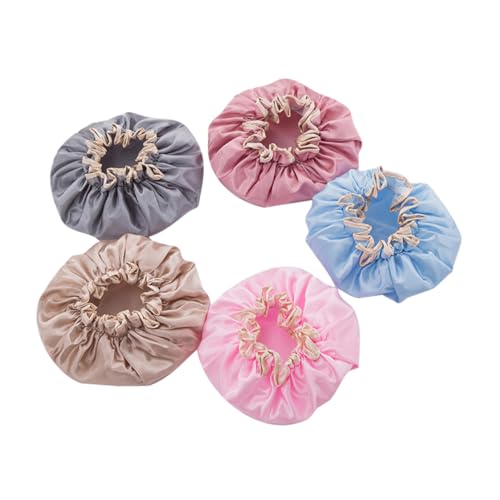 HONMEET 5stücke Wasserdichte Kappe Friseurkappe Badekappe Duschkappe Haarstyling Doppellagig Haarschutzkappen Für Männer Und Frauen Badezimmer Zu Hause von HONMEET