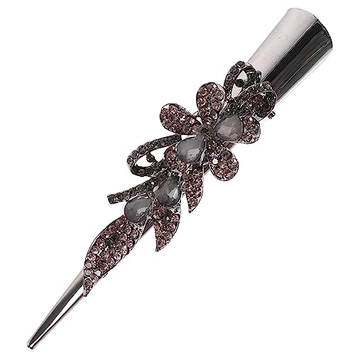 HONMEET Strass-haarspange Für Damen Mit Entenschnabel Rutschfeste Krokodilklemmen Metallspange Glitzerndes Friseurzubehör Retro-haarschmuck von HONMEET