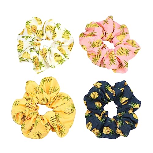 HONMEET Elastisches Haarband Mit Ananasmuster 4 Stück Haargummis Haarband Für Frauen Und Mädchen Für Täglichen Gebrauch Und Aktivitäten von HONMEET