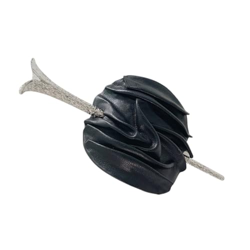 HONMEET Eleganter Haarstab aus Legierung mit Leder Haarnadel Stilvolle Haarknoten accessoires für Frauen Geeignet für Dickes Welliges und Langes Haar Modische Ponytail haarspange von HONMEET