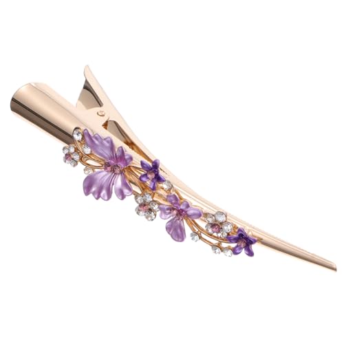 HONMEET Entenschnabel Clip Mit Blumenmuster Weibliche Haarspange Leicht Zu Befestigen Passt Frisur Stilvolles Accessoire Für Mädchen Und Frauen von HONMEET