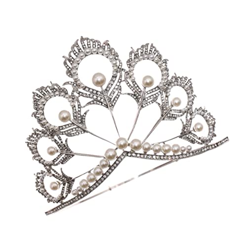 HONMEET Kristallperlen Stirnband Braut Haarband Krone Tiara Kopfschmuck Hochzeit Party Anlass von HONMEET