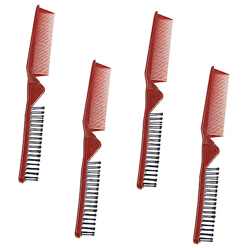 HONMEET Faltbarer Haarkamm 4 Stück Tragbarer Antistatischer Kunststoff Kamm Klappkamm Für Damen Reise Haarkamm Kompakt Praktisch Für Jede Tasche von HONMEET