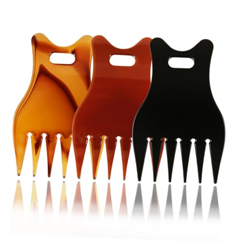 HONMEET 3stücke Oil Styling Comb Professioneller Haarkamm Für Männer Gebogene Form Hautfreundliches Material Für Friseursalons Und Heimgebrauch Schwarz von HONMEET