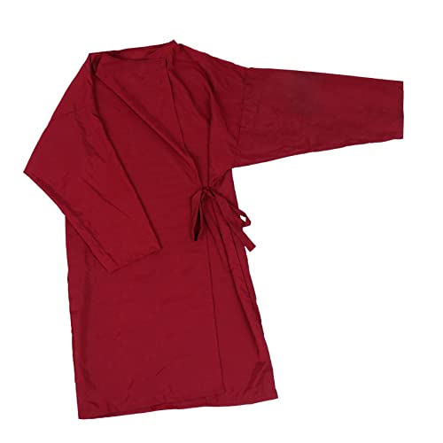 HONMEET Friseurkleid Spa-kleid Salon Friseurschürze Damen Jacken Kittel Pflegen Roben Für Salonkunden Damenjacken Haarfärbende Schürze Rot Arbeit Polyester Tas Kimono-stil von HONMEET