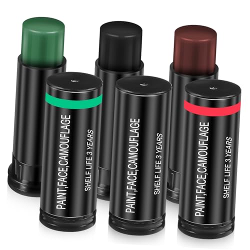 HONMEET 6stücke Augen-schwarz Stifte Für Sportgesichtsbemalung Camouflage Makeup Sticks Für Fußball Baseball Und Andere Sportarten Blendung Und Verbessert Fokus von HONMEET