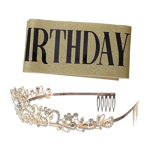 HONMEET Geburtstagsparty- Für Damen Und Mädchen Party-schärpe Stirnband-set von HONMEET
