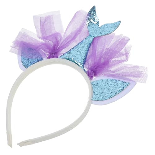 HONMEET Glitzernder Meerjungfrau Haarreif Aus Netzstoff Farbiges Haarschmuck Set Für Perfekte Party Dekoration Und Accessoire Für ädchen Und Kindergeburtstage von HONMEET