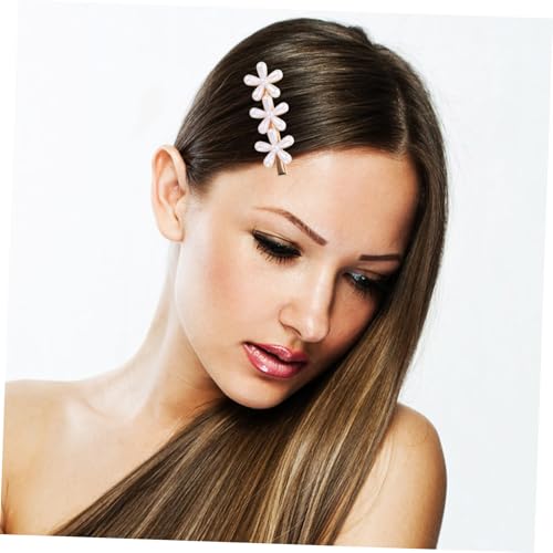 HONMEET Goldfarbener Vintage Perlen Haarclip mit Sonnenblumen design Haarklammer mit Zähnen Vielseitiger Duckbill clip für Damen und Mädchen Leichter Haarschmuck für Sommer Strand und von HONMEET