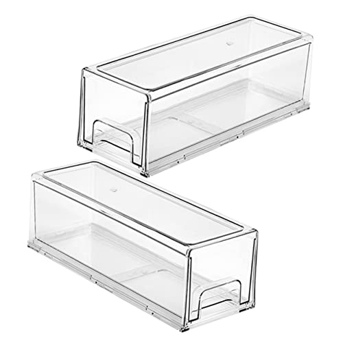 HONMEET 2stücke Transparente Desktop Kosmetik Organizer Mit Stapelbarer Aufbewahrungsbehälter Für Make-up Und Bürobedarf Für Schlafzimmer Und Badezimmer von HONMEET