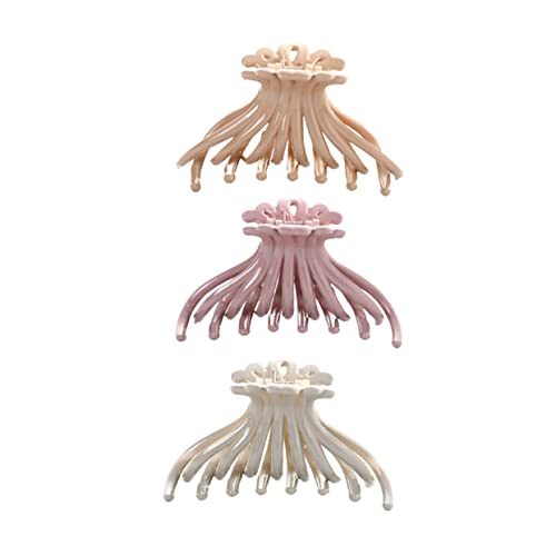 HONMEET 3stücke Haarklammern Elegante Rutschfeste Haarspangen Beige Khaki Für Frauen Und Mädchen Für Besondere Anlässe Und Alltag von HONMEET