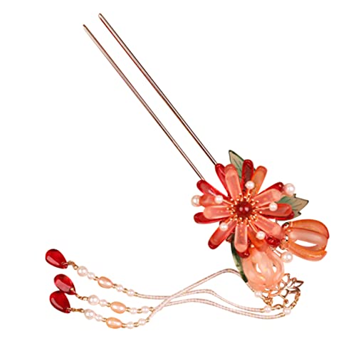 HONMEET Perlen-haarnadel Mit Quaste Haargabel Für Damen Blumen-haarstab Für Braut Haarschmuck Für Frauen Haarnadel Für Mädchen Haarzubehör Für Hochzeit Und Party von HONMEET