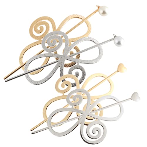 HONMEET Haarknoten-zubehör-set 4-teilig Metall-haarspangen für Frauen Dutthalter für Hochsteckfrisur von HONMEET