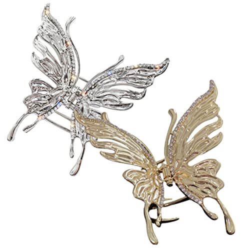 HONMEET 2stücke Schmetterling Haarklammern Für Damen Kleine Haarclips Für Verschiedene Haartypen Und Anlässe Zufälligen Farben von HONMEET