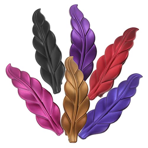 HONMEET 6 Stück Haarspangen Für Mädchen Blattform Haarklammern Langlebig Und Robust Bunte Haaraccessoires Für Kinder Für Alltag Und Besondere Anlässe von HONMEET