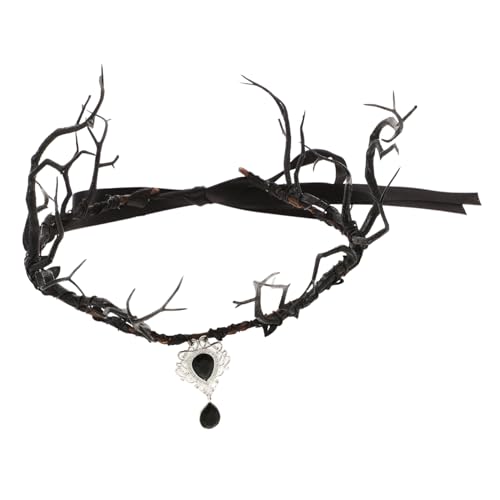 HONMEET Geweihkronen-stirnband Gothic Für Frauen Overalls Hirsch-cosplay-kopfbedeckung von HONMEET