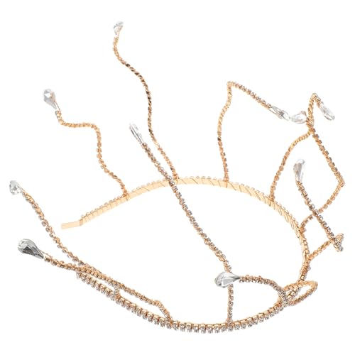 HONMEET Handgefertigtes Strass Tiara Stirnband Brautschmuck mit Funkelnden Kristallen Vielseitig als Haarband und Stirnkette Eleganter Kopfschmuck für Damen zur Hochzeit und Besonderen von HONMEET