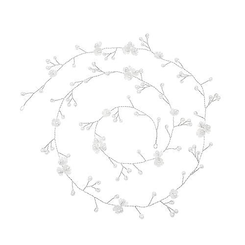 HONMEET Handgefertigte Haarkette Aus Perlen Und Muscheln 1m Silber Eleganter Kopfschmuck Für Frauen Hochzeiten Partys Besondere Anlässe von HONMEET