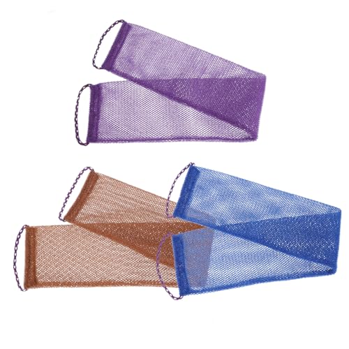 HONMEET 3stücke Peeling-badetuch Für Körperhautreinigung Reinigungswerkzeug Mit Kordelzug-design Leicht Zu Reinigen Und Aufzubewahren Für Bad Und Heimgebrauch von HONMEET