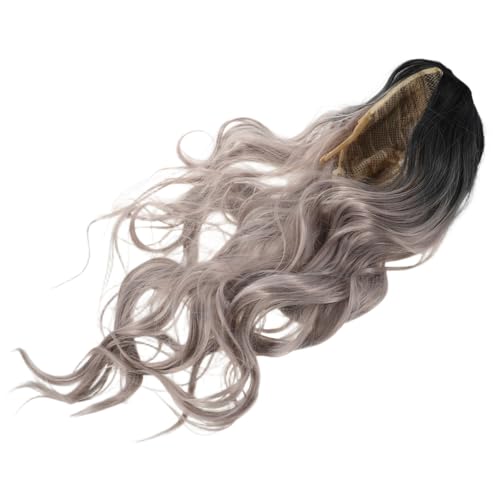 HONMEET Heat Resistant Gradient Curly Synthetic Wig für Damen mit Sicherem Bügelnetz Lang Wellig Natürliches Einfach zu Pflegen für Alltag Party Halloween Cosplay von HONMEET