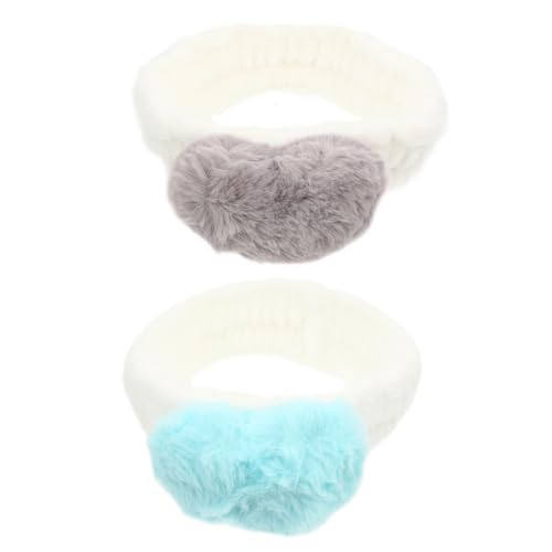 HONMEET 2stücke Haarschmuck Mit Elastischem Waschen Gesichts Für Makeup Korallenfleece-stirnband Damen Und Mädchen von HONMEET