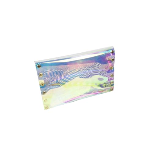 HONMEET Klarer PVC Umschlagbeutel Transparente Clutch Handtasche Abendtasche Tote Messenger Bag für Damen und Mädchen Farbverlauf für Schule Arbeit Reisen und Tägliche Anlässe von HONMEET