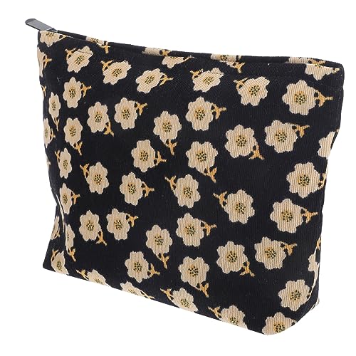 HONMEET Kosmetiktasche Mit Reißverschluss Make-up-Tasche Organizer Tragbare Aufbewahrungstasche Im Vintage-Stil Musterdesign Für Reisen Und Tägliche Nutzung von HONMEET