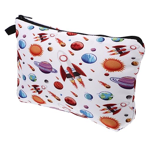 HONMEET Reise Kosmetiktasche Mit Raumfahrt-Motiven wasserdichte Make-up Tasche Für Frauen Große Aufbewahrungstasche Für Kosmetik Und Toilettenartikel Für Reisen Und von HONMEET