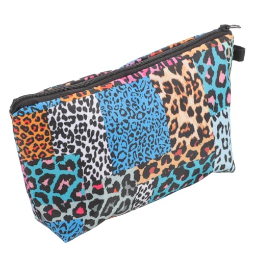 HONMEET Leopard Muster Kosmetiktasche Tragbare Reisetasche Für Make-up Und Toilettenartikel Leicht Und Praktisch Für Frauen Für Reisen Und Alltag von HONMEET