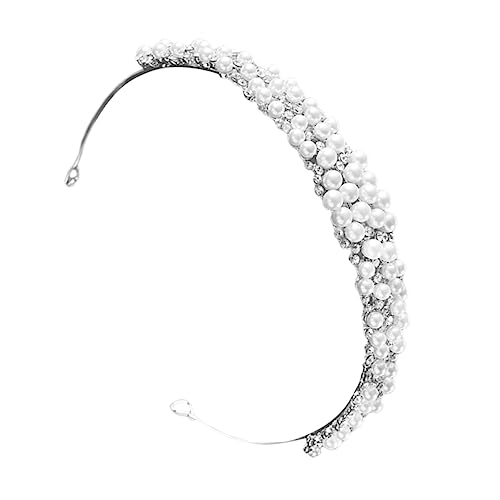 HONMEET Braut Haarschmuck Mit Imitationsperlen Elegantes Silbernes Kopfband Für Hochzeiten Und Festliche Anlässe Geeignet Für Stilvolle Brautpartys Und Familienfeiern von HONMEET