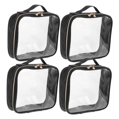 HONMEET 4stücke Teiliges Transparenter Wasserdichter Kosmetiktaschen Mit Reißverschluss Praktische Reise-Organizer Für Makeup Und Toilettenartikel Für Und Geschäftsreisende von HONMEET