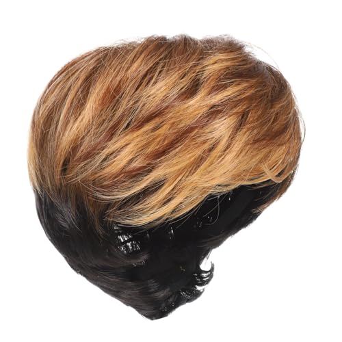 HONMEET Kurze Bob-Perücke mit Natürlichen Stirnfransen Synthetische Glatte Haare Leicht und Atmungsaktiv für Damen Vielseitig Stylbar für Alltag Cosplay und Sommergebrauch von HONMEET