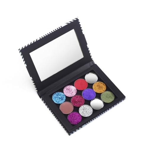 HONMEET Leere Magnetische Lidschatten organizer Box mit Spiegel Wiederbefüllbar Großes Fassungsvermögen Leichter Kosmetik aufbewahrungskoffer für Make up Blush Bronzer für Zuhause und von HONMEET