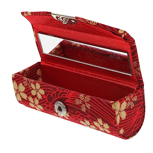 HONMEET Lippenstifthalter Aus Hochwertigem Material Lippenstift-aufbewahrungsbox Mit Spiegel Tragbares Lippenstiftetui Für Damen Dekorative Lippenstiftbox Für Handtasche Kleiner von HONMEET