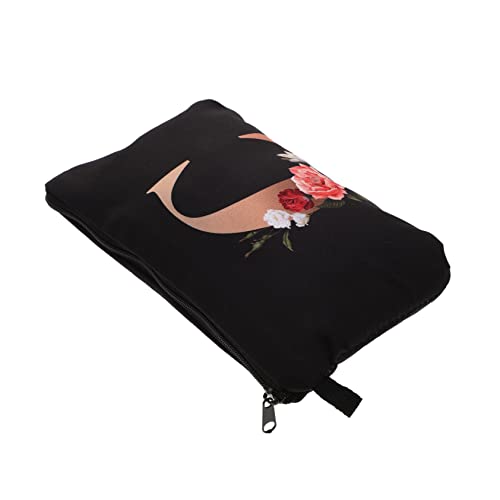 HONMEET Kosmetiktasche Für Damen Große Kapazität Tragbarer Kulturbeutel Schwarzer Mit Goldenen Buchstaben Für Reisen Und Alltag Und Praktisch von HONMEET