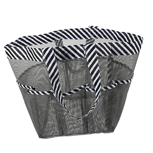 HONMEET Mesh Duschtasche Tragbarer Kulturbeutel Leichtes Badezimmerzubehör für Damen für Reisen Netzmaterial mit Mehreren Fächern von HONMEET