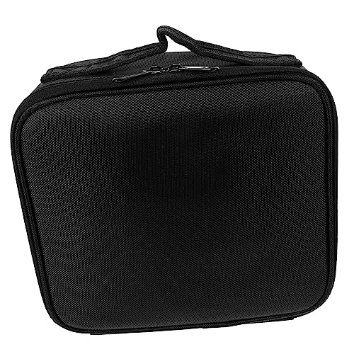 HONMEET Multi-funktionale Kosmetiktasche Aus Oxford Große Doppelstöckige Make-up-Box Für Damen Stilvolle Und Praktische Aufbewahrung Für Reisen Und Zuhause Schwarzes Design von HONMEET