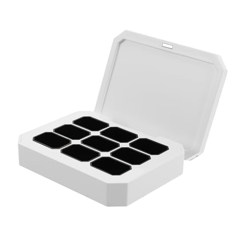 HONMEET Multifunktionale Nagellack-box aus Kunststoff Tragbare Kleine Palette mit Fächern Wiederverwendbar Leicht zu Reinigen für Gel-nagellack Lidschatten und Nail Art Kompakt für Reisen von HONMEET